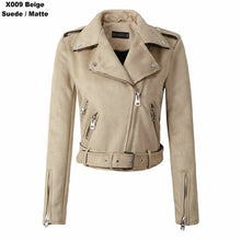 Load image into Gallery viewer, Motorcycle Brown Suede Leather Jacket