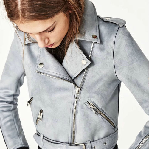 Suede Motorcycle Leather jacket