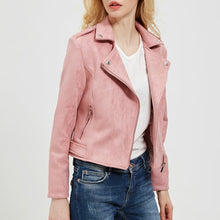 Load image into Gallery viewer, Pink Suede Leather Jacket