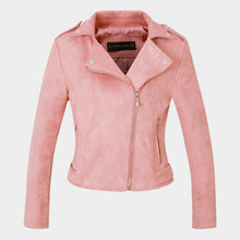 Load image into Gallery viewer, Pink Suede Leather Jacket