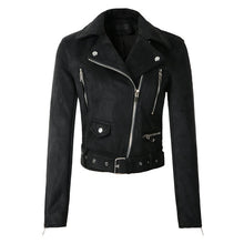 Load image into Gallery viewer, Black Suede Leather Jacket