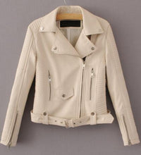 Load image into Gallery viewer, Gray Zipper Leather Jacket
