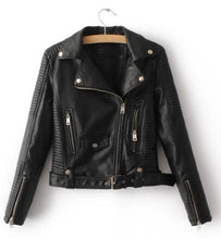 Load image into Gallery viewer, Gray Zipper Leather Jacket