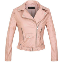 Load image into Gallery viewer, Gray Zipper Leather Jacket