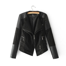 Load image into Gallery viewer, Suede Spliced PU Leather Jacket