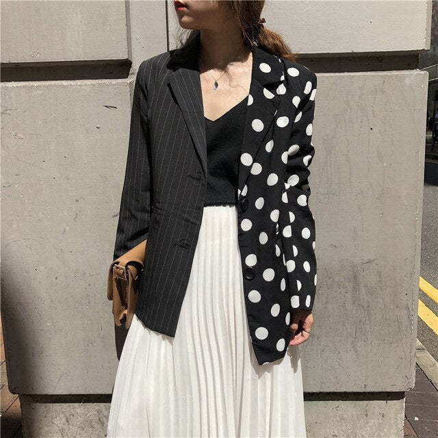 Striped Polka Women Blazer
