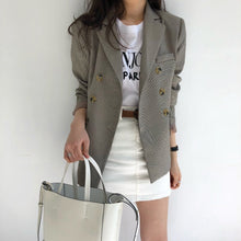 Load image into Gallery viewer, Classic Plaid Blazer Jacket