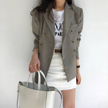 Load image into Gallery viewer, Classic Plaid Blazer Jacket