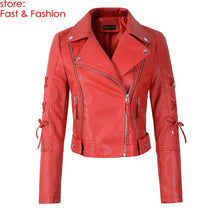 Load image into Gallery viewer, Red Leather Jacket
