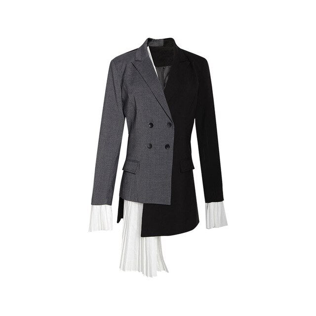 Irregular Patchwork Blazer Jacket