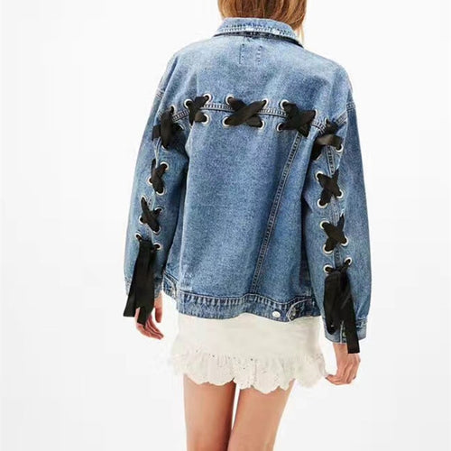 Turn Down Collar Denim Jacket
