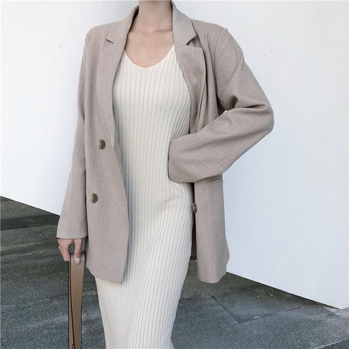 Double Breasted Women Blazer Jacket