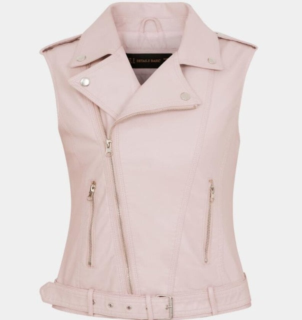 Washed PU Leather Jacket