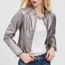 Load image into Gallery viewer, Washed PU Leather Jacket